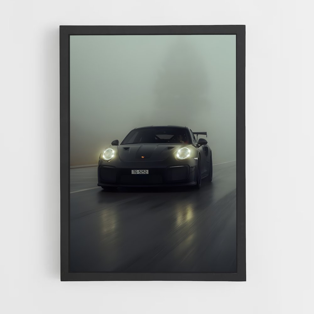 Poster Nuit Brumeuse – affiche Porsche (vue 2)
